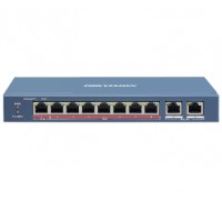 8-портовий некерований POE комутатор Hikvision DS-3E0310HP-E