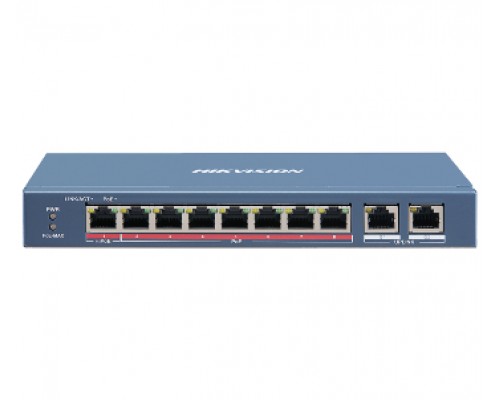 8-портовий некерований POE комутатор Hikvision DS-3E0310HP-E