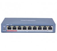 8-портовий некерований POE комутатор Hikvision DS-3E0109P-E(C)
