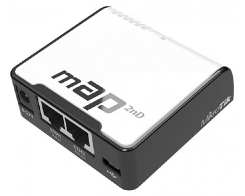 2.4GHz Wi-Fi точка доступа с 2-портами Ethernet для домашнего использования mAP (RBmAP2nD)