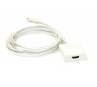 Видео кабель PowerPlant HDMI female - USB Type-C, 1.8м