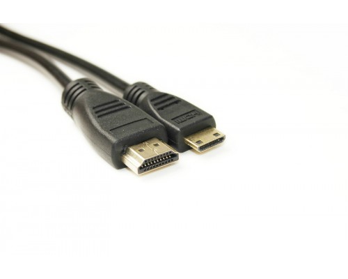 Видео кабель PowerPlant HDMI - mini HDMI, 2м, позолоченные коннекторы, 1.4V