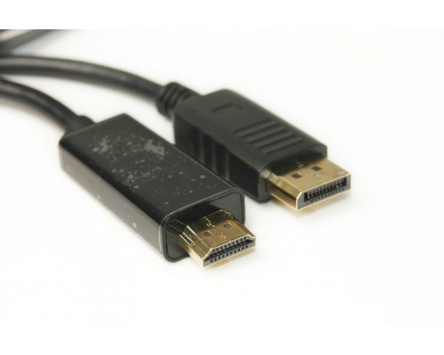 Видео кабель PowerPlant DisplayPort (M) - HDMI (M), 1.4V, 30AWG, 4Kx2K, 1.8м