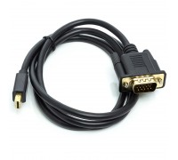 Видео кабель PowerPlant mini DisplayPort (M) - VGA (M), 1 м, черный
