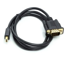 Видео кабель PowerPlant mini DisplayPort (M) - VGA (M), 1 м, черный