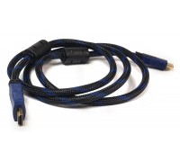 Видео кабель PowerPlant HDMI - HDMI, 1.5м, позолоченные коннекторы, 1.4V, Nylon