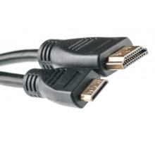 Видео кабель PowerPlant HDMI - mini HDMI, 0.5м, позолоченные коннекторы, 1.3V