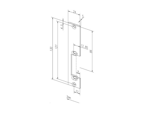 Зворотна планка EFF EFF 152 KL -Fix (-------15235-05) (SS R)