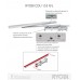 Доводчик врезной RYOBI COU-50 COU-153_L ALUMINIUM SLD_HO_ARM EN_3 65кг 950мм RIGHT