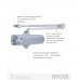 Доводчик накладной RYOBI 2000 DS-2055V SILVER BC STD_HO_ARM EN_3/4/5 до_100кг 1250мм