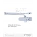 Доводчик накладной RYOBI *9900 9903 SILVER STD_ARM EN_2/3 до_65кг 965мм