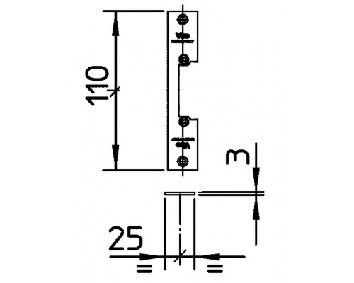 Зворотна планка VIRO 1091 KL NICKEL PLATED STEE UNIV 7755.1091.0.78