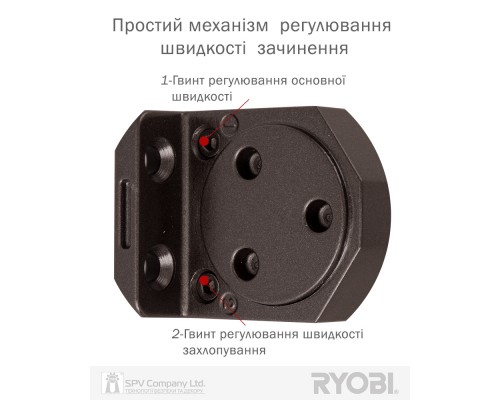 Доводчик накладной RYOBI 3550 DS-3550 DARK_BRONZE BC/DA STD_HO_ARM EN_2-5 до_100кг 1250мм