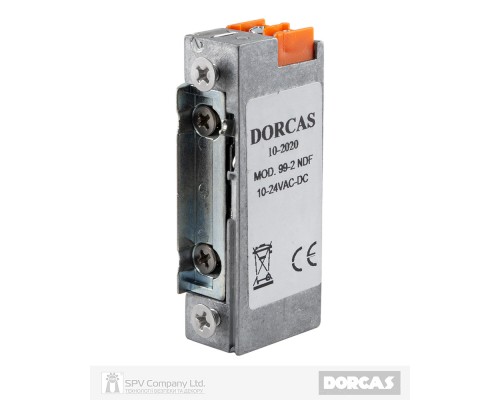 Защелка электромеханическая DORCAS 99-2 NDF FaFix (W/O_SP 10-24V_AC/DC) НЗ_Е универсальная с узким корпусом
