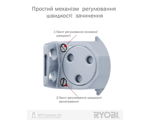 Доводчик накладной RYOBI *8800 8803 SILVER UNIV_ARM EN_2/3 65кг 965мм FIRE