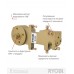 Доводчик напольный RYOBI 200 S-202 HO_90°_W/O_ARM EN_6 130кг 950мм