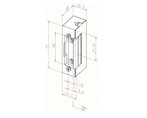 Защіпка електромеханічна EFF EFF SPE71E ---------A71 FaFix (W/O_SP 10-24V_AC/DC) НЗ_Е універсальна стандартна