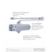 Доводчик накладной RYOBI *1500 DS-1554 SILVER STD_HO_ARM EN_2/3/4 до_80кг 1100мм
