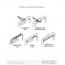 Доводчик накладной RYOBI 2000 D-2005V GREY_ANTHRACITE BC STD_ARM EN_3/4/5 до_100кг 1250мм FIRE