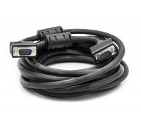 Видео кабель PowerPlant VGA-VGA, 5м, Double ferrites