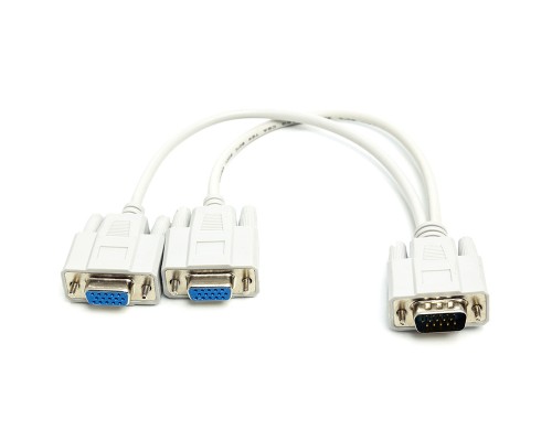Видео разветвитель PowerPlant VGA (M) - 2*VGA (F), 0.2 м