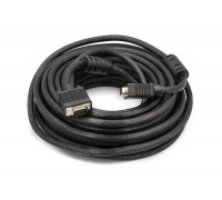 Видео кабель PowerPlant VGA-VGA, 15м, Double ferrites