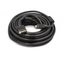 Видео кабель PowerPlant VGA-VGA, 15м, Double ferrites